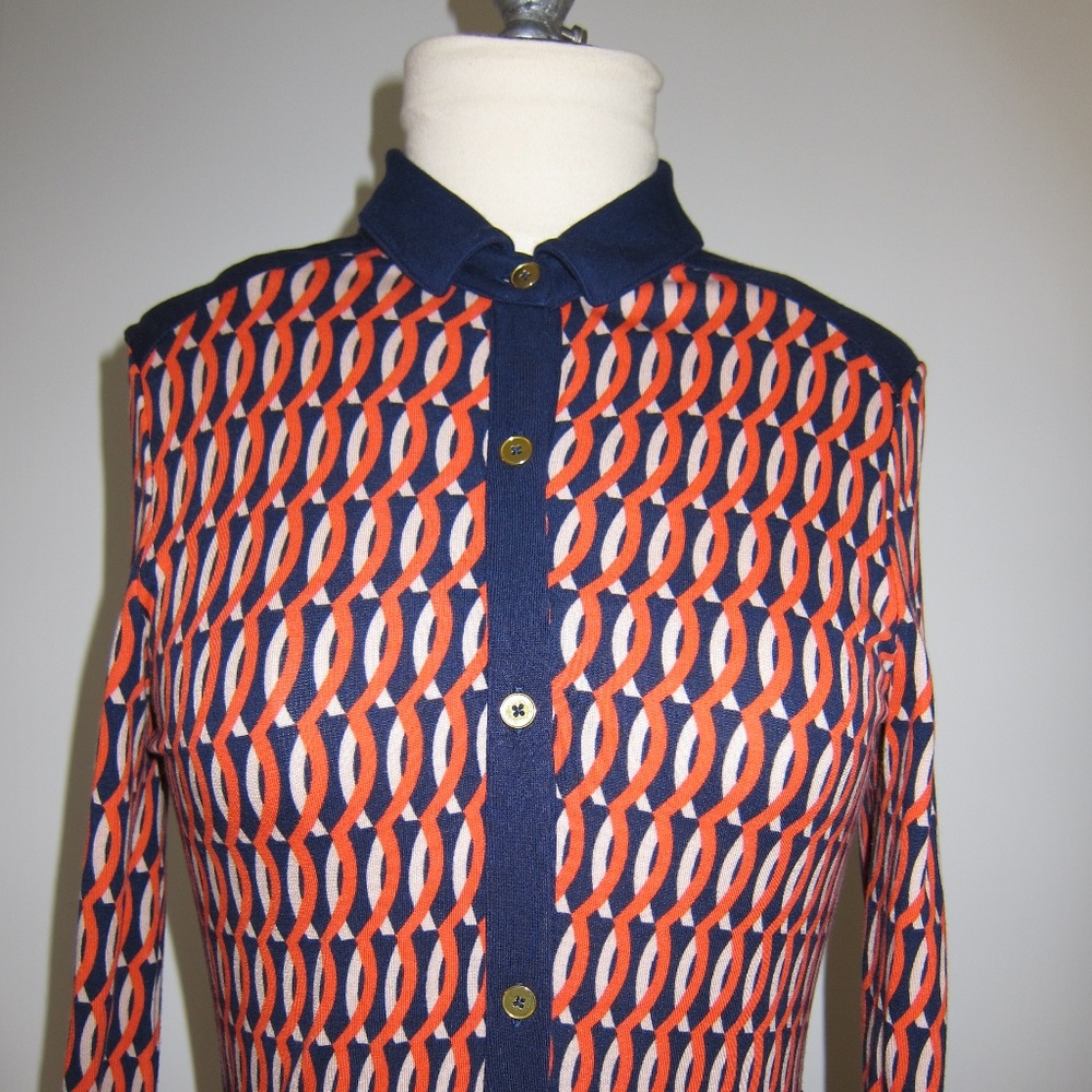 Button up with Boden Print Dress Size 8